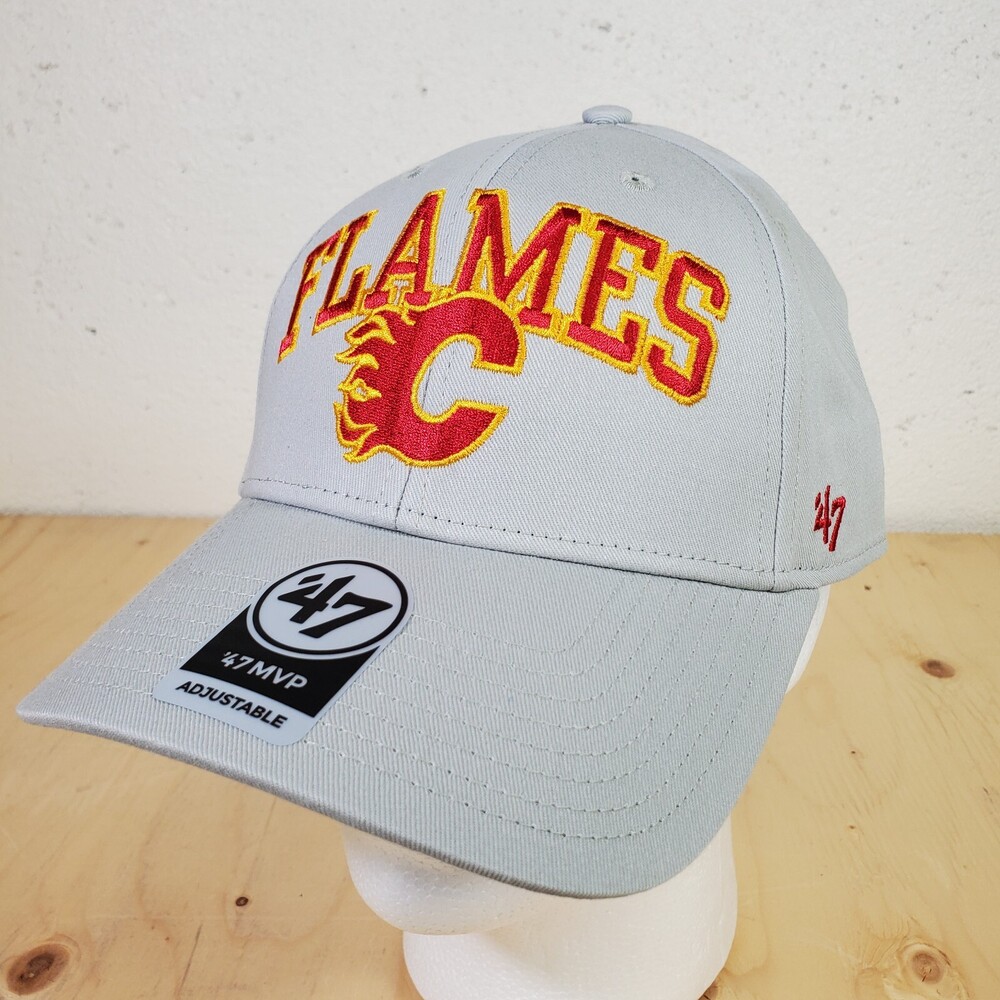 Calgary Flames Cap '47 Brand MVP Adjustable Gray Snapback Hat NHL Hockey OSFA